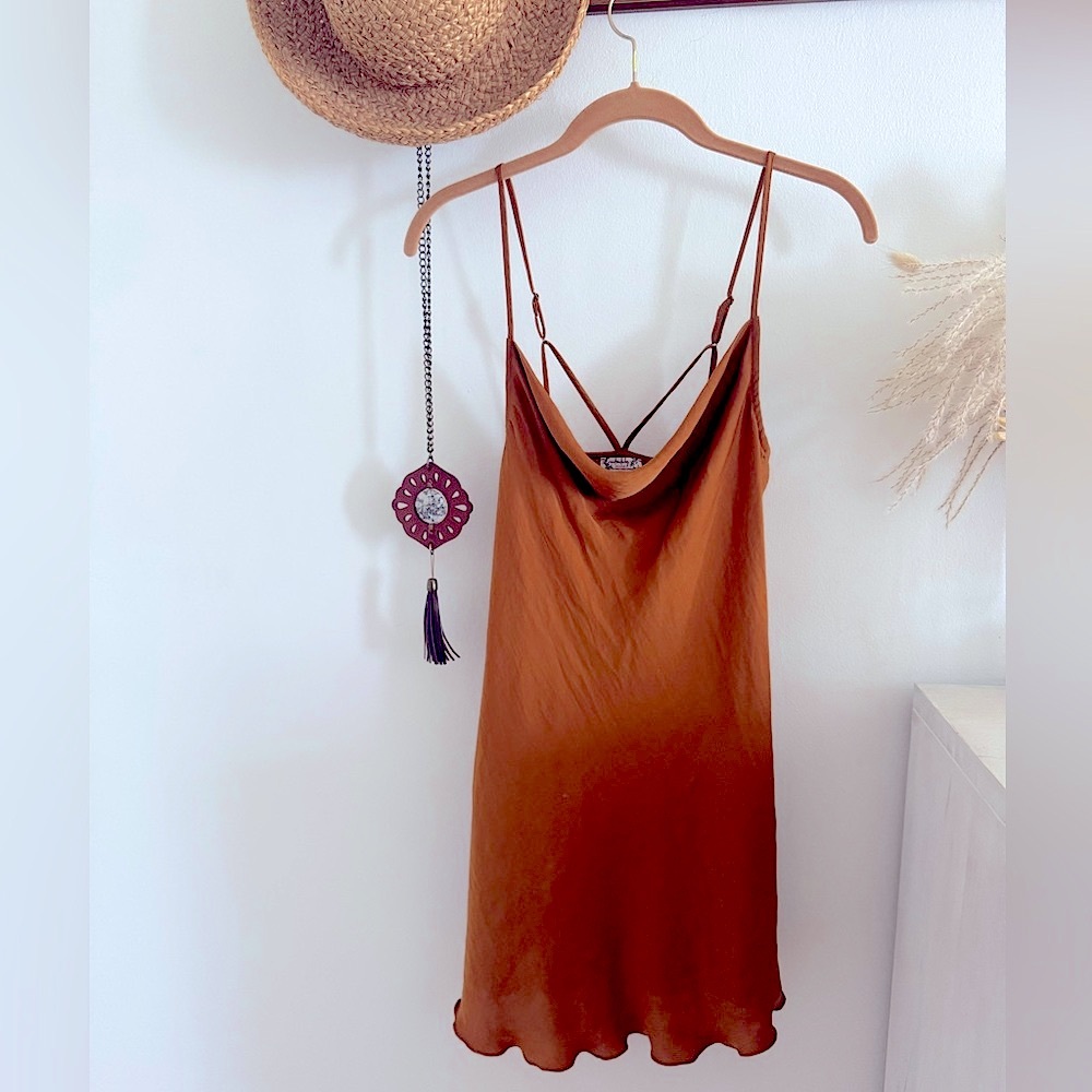 Intimately Free People Rust Slip Dress - Picture 2 of 6